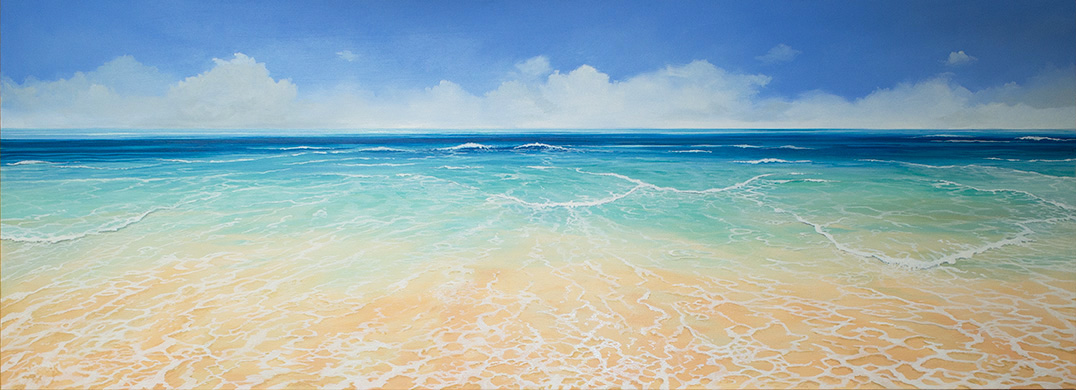 Seascape original oil painting by Hastings artist Jon 'Huldrick' Wilhelm.